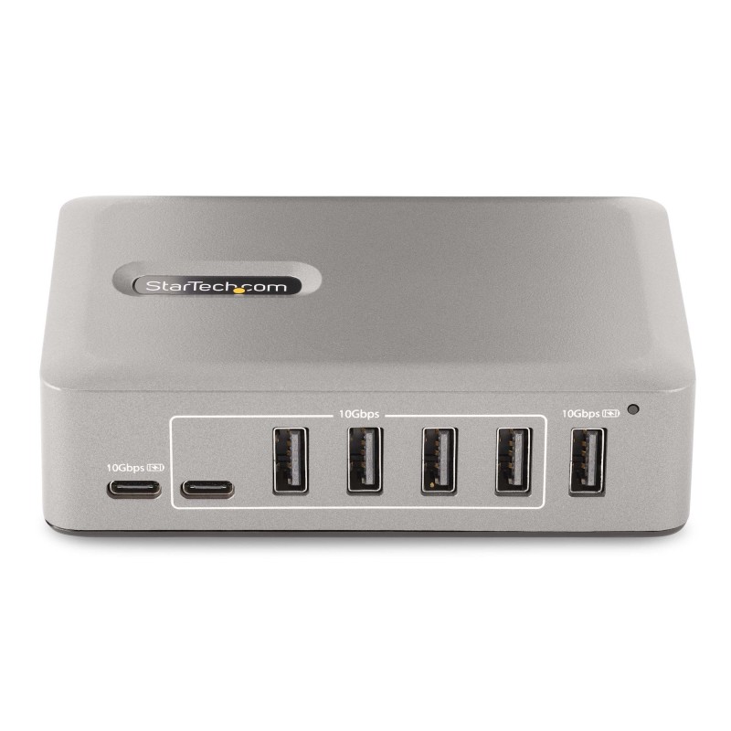 10-Port USB-C Hub, 8x USB-A + 2x USB-C, Self-Powered w/ 65W Power Supply, USB...