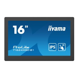 iiyama T1624MSC-B1 visualizzatore di messaggi Pannello piatto interattivo 39,6 cm (15.6") LCD 450 cd m² Full HD Nero Touch