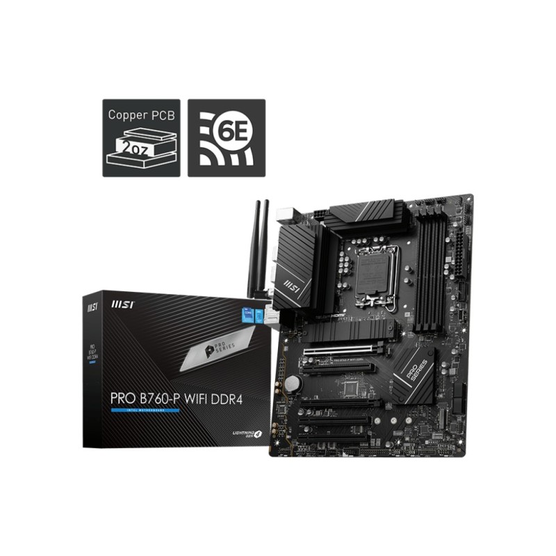 PRO B760-P WIFI DDR4 - Motherboard - ATX - LGA1700-Sockel - B760 Chipsatz - U...