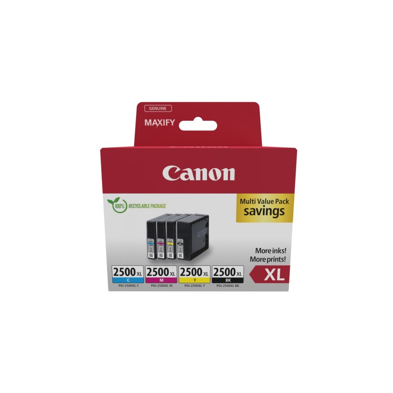 PGI-2500XL Ink Cartridge BK/C/M/Y MULTI - Tintenpatrone - CANON PGI-2500XL In...