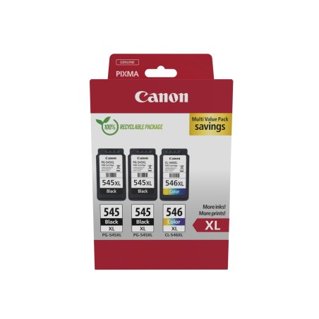 Canon 8286B013 cartuccia d'inchiostro 3 pz Originale Resa elevata (XL) Nero, Ciano, Magenta, Giallo