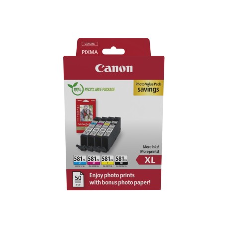 Canon 2052C006 cartuccia d'inchiostro 4 pz Originale Resa elevata (XL) Nero, Ciano, Magenta, Giallo