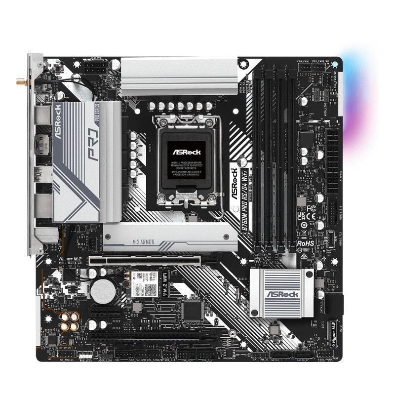 B760M Pro RS/D4 WiFi - Motherboard - micro ATX - LGA1700-Sockel - B760 Chipsa...