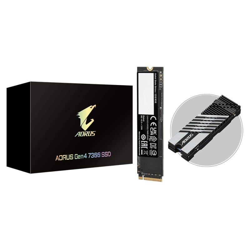 AORUS Gen4 7300 - SSD - verschlusselt - 1 TB - intern - M.2 2280 - PCIe 4.0 x...