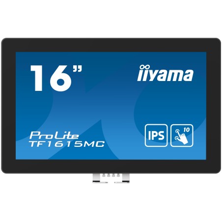 iiyama ProLite TF1615MC-B1 Monitor PC 39,6 cm (15.6") 1920 x 1080 Pixel Full HD Touch screen Nero