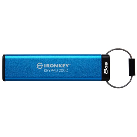 Kingston Technology IronKey Keypad 200C USB-C da 8 GB, FIPS 140-3 livello 3 (in fase di approvazione) AES-256