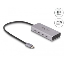 DeLOCK 64235 hub di interfaccia USB tipo-C 10000 Mbit s Grigio