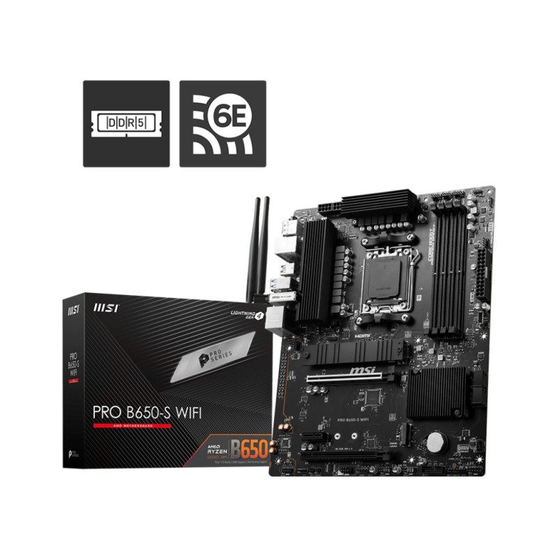 PRO B650-S WIFI - Motherboard - ATX - Socket AM5 - AMD B650 Chipsatz - USB 3....