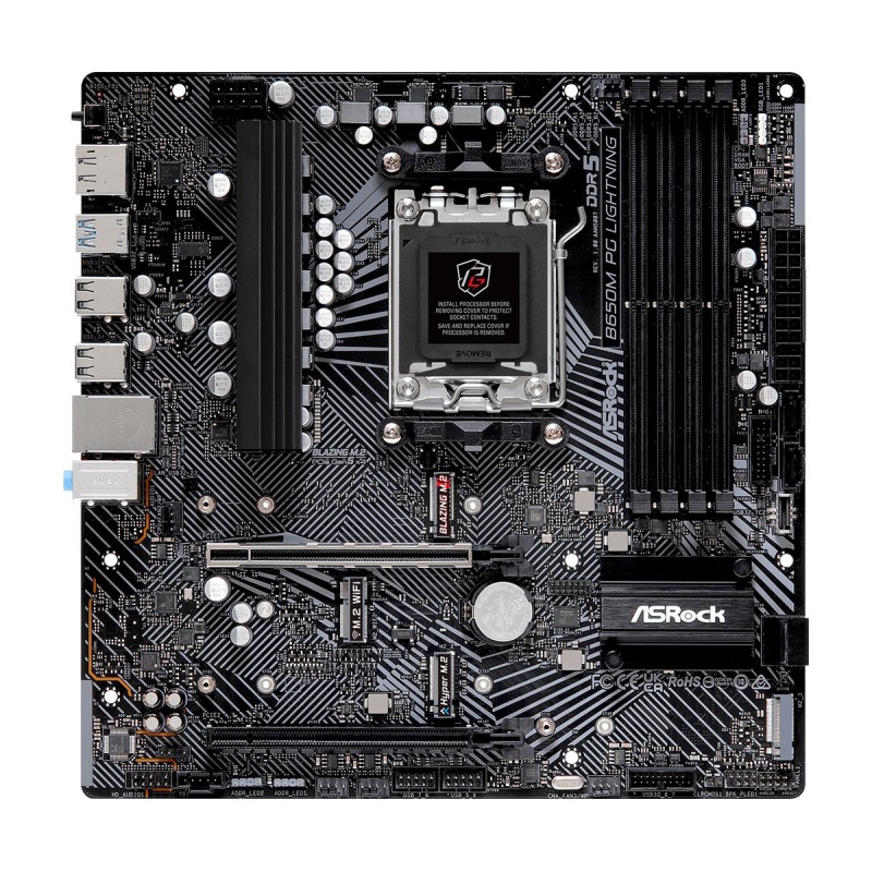 B650M PG Lightning - Motherboard - micro ATX - Socket AM5 - AMD B650 Chipsatz...