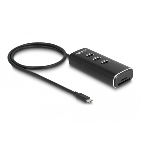 DeLOCK 64234 hub di interfaccia USB 3.2 Gen 1 (3.1 Gen 1) Type-C 10000 Mbit s Nero