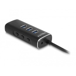 DeLOCK 64234 hub di interfaccia USB 3.2 Gen 1 (3.1 Gen 1) Type-C 10000 Mbit s Nero
