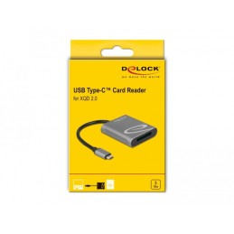DeLOCK 91741 lettore di schede USB 3.2 Gen 1 (3.1 Gen 1) Type-C Nero, Grigio