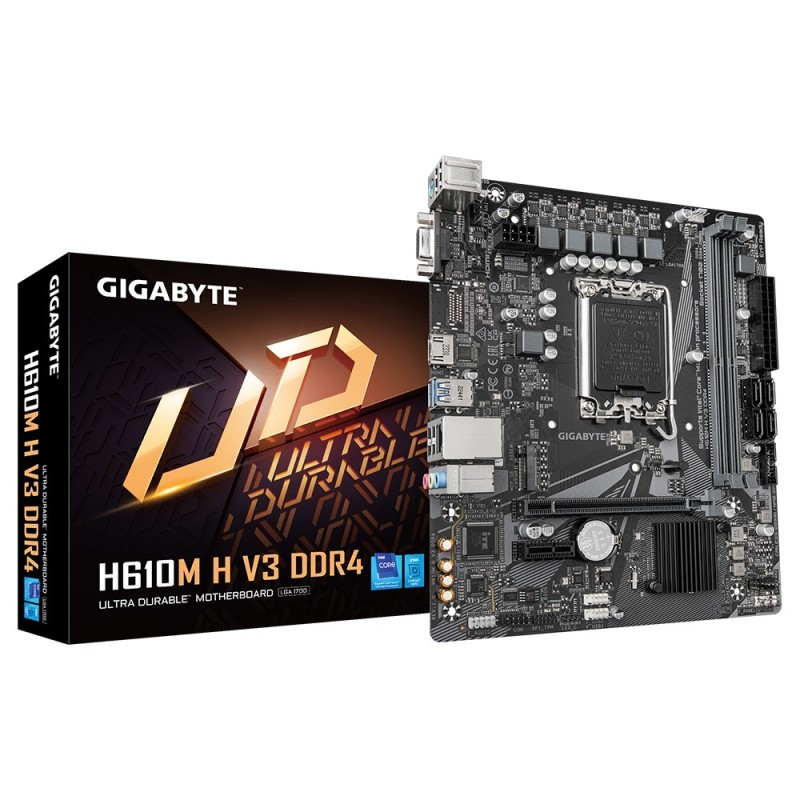 H610M H V3 DDR4 - 1.0 - Motherboard - micro ATX - LGA1700-Sockel - H610 Chips...