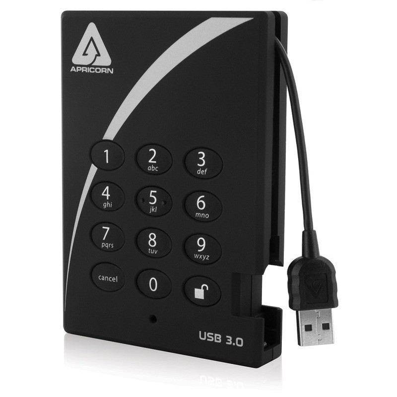 Aegis Padlock 3.0 A25-3PL256-2000 - Festplatte - verschlusselt - 2 TB - exter...