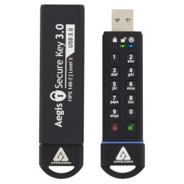 Apricorn Aegis Secure Key 3.0 unità flash USB 480 GB USB tipo A 3.2 Gen 1 (3.1 Gen 1) Nero