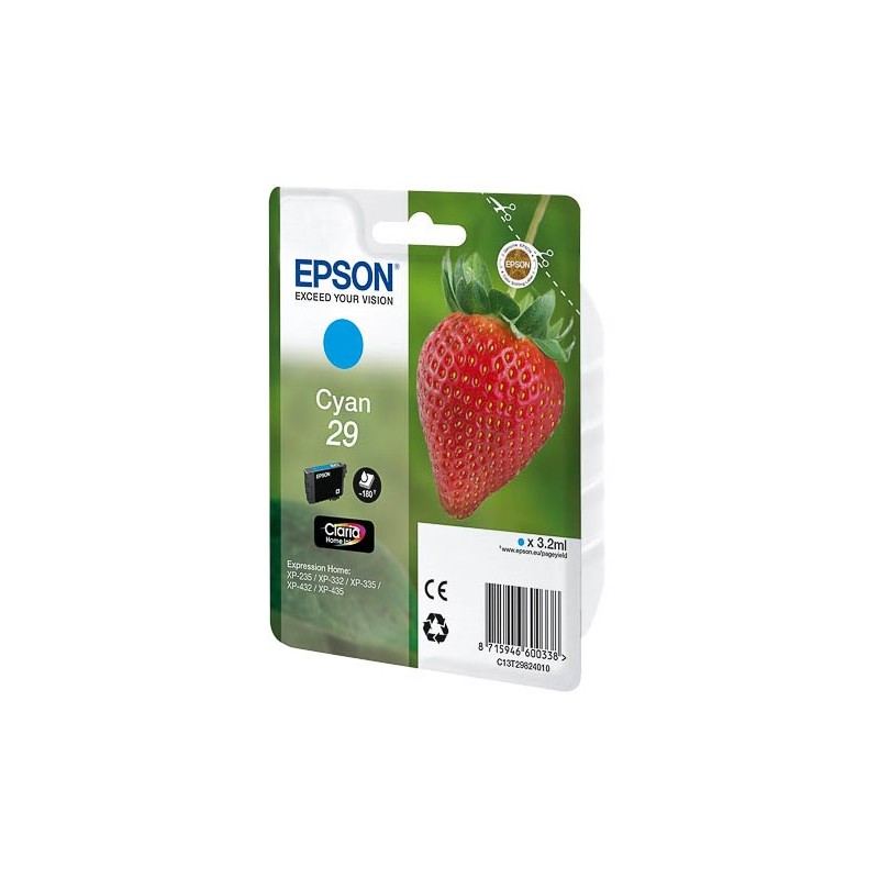 Epson Strawberry 29 C cartuccia d'inchiostro 1 pz Originale Resa standard Ciano