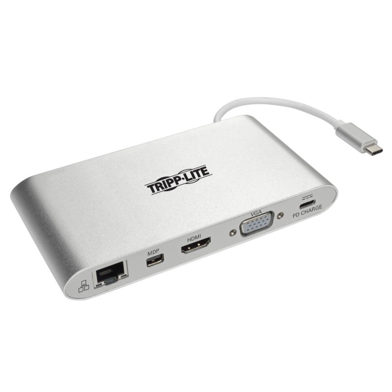 Tripp Lite U442-DOCK1 replicatore di porte e docking station per laptop Cablato USB 3.2 Gen 1 (3.1 Gen 1) Type-C Argento