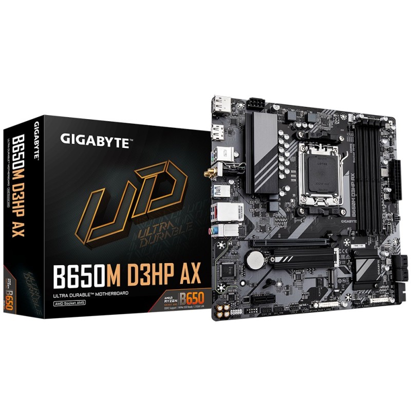 B650M D3HP AX - 1.0 - Motherboard - micro ATX - Socket AM5 - AMD B650 Chipsat...