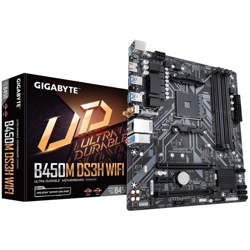 B450M DS3H WIFI - 1.0 - motherboard - micro ATX - Socket AM4 - AMD B450