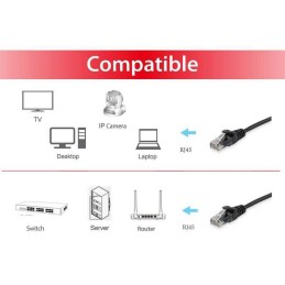 Equip 625459 cavo di rete Nero 20 m Cat6 U UTP (UTP)