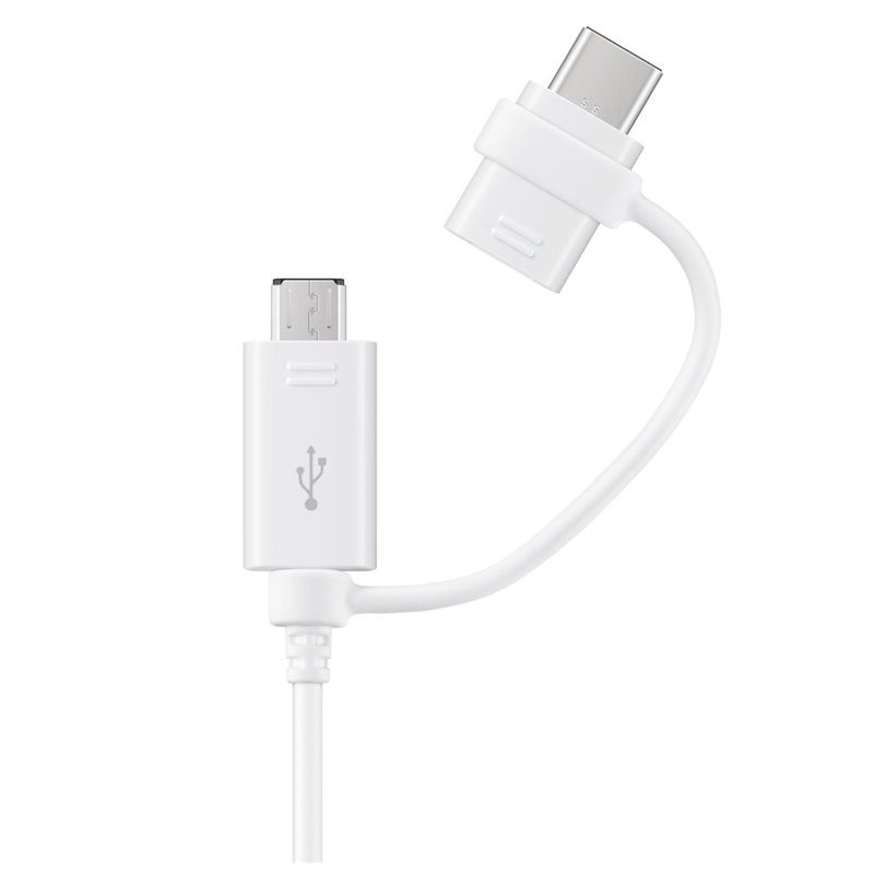 Samsung EP-DG930 2-in-1-Datenkabel microUSB e USB-C, Bianco