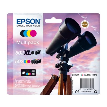 Epson 502 XL cartuccia toner 4 pz Compatibile Nero, Ciano, Magenta, Giallo