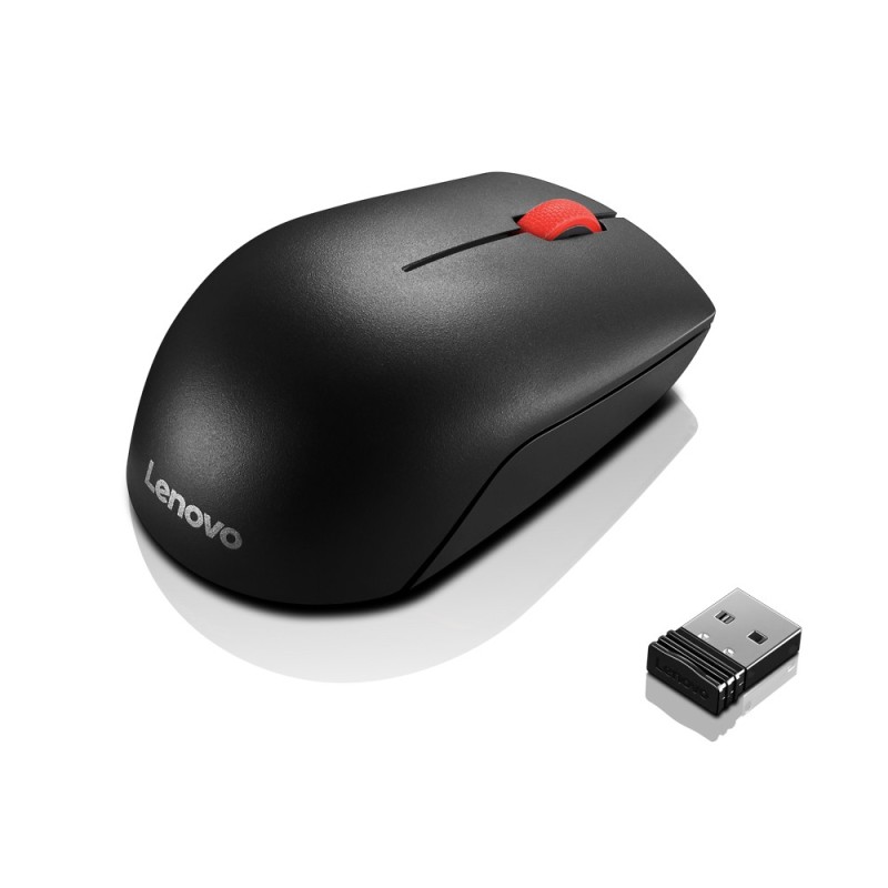 Lenovo Essential Compact - Maus - rechts- und linkshandig - 3 Tasten - kabellos - 2.4 GHz - kabelloser Empfanger (USB)