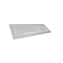 CHERRY DW 8000 tastiera Mouse incluso RF Wireless QWERTY Inglese US Argento, Bianco