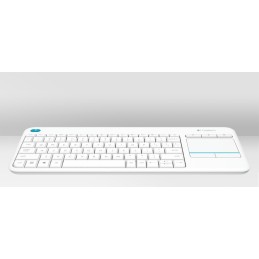 Logitech K400 Plus Tv tastiera RF Wireless QWERTZ Tedesco Bianco