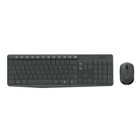 Logitech MK235 tastiera Mouse incluso USB QWERTY US International Grigio