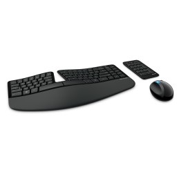 Microsoft Sculpt Ergonomic Desktop tastiera Mouse incluso RF Wireless Tedesco Nero
