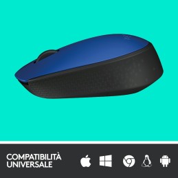 Logitech M171 Blue-K mouse Ufficio Ambidestro RF Wireless Ottico 1000 DPI