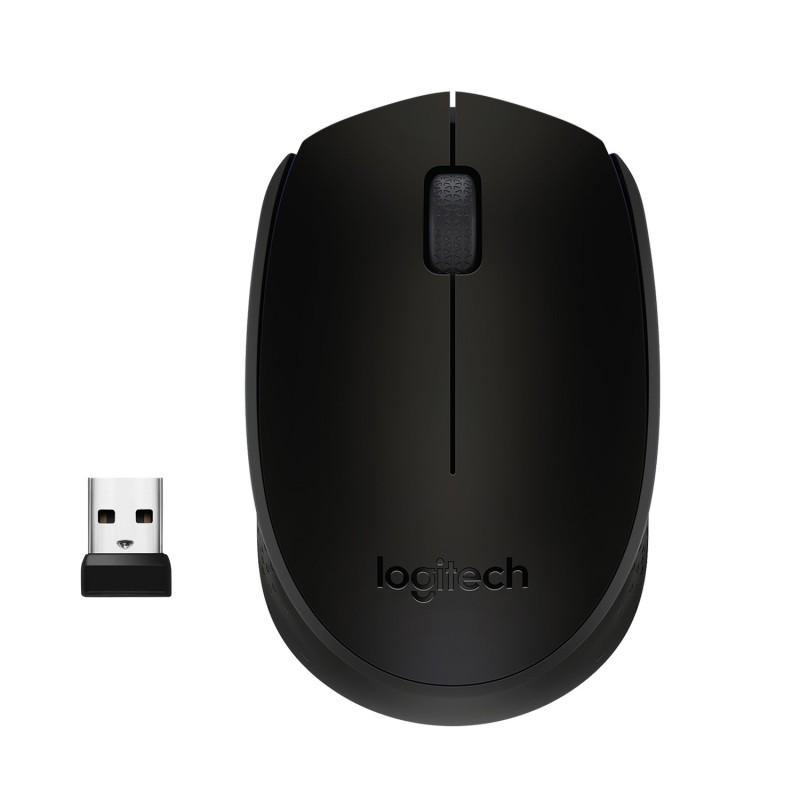 Logitech M171 - Maus - rechts- und linkshandig - kabellos - 2.4 GHz - kabelloser Empfanger (USB)