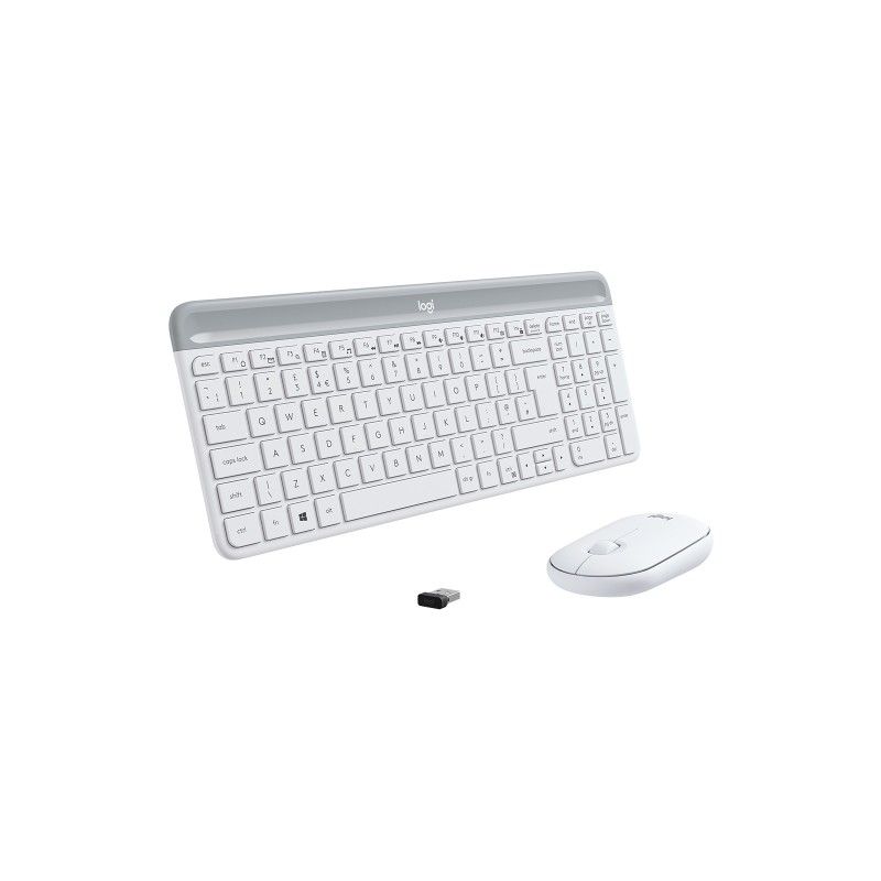 Logitech MK470 tastiera Mouse incluso RF Wireless Svizzere Bianco