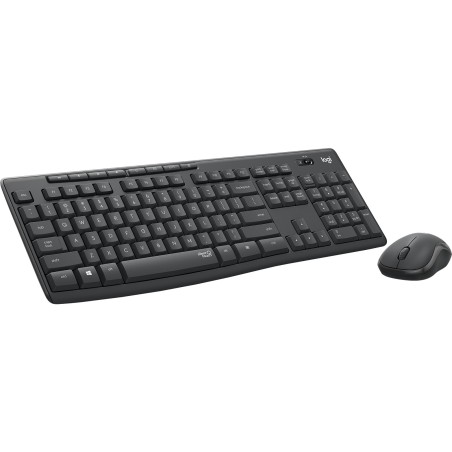 Logitech MK295 Silent Wireless Combo tastiera Mouse incluso USB QWERTY US International Grafite