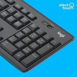 Logitech MK295 Silent Wireless Combo tastiera Mouse incluso USB QWERTY US International Grafite