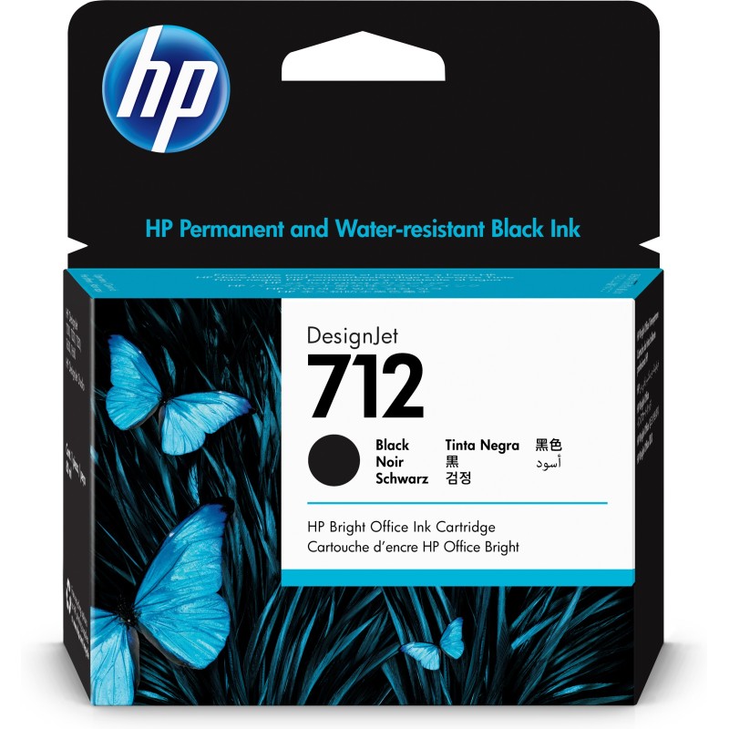 HP 712 - 80 ml - Schwarz - Original - DesignJet