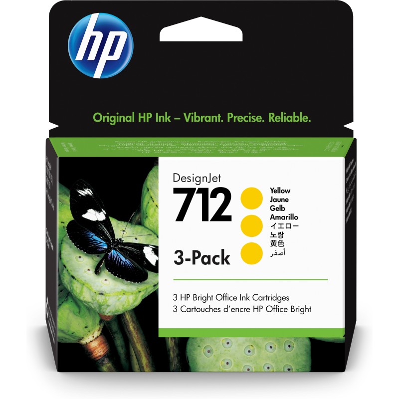 HP 712 - 3er-Pack - 29 ml - Gelb - Original - DesignJet