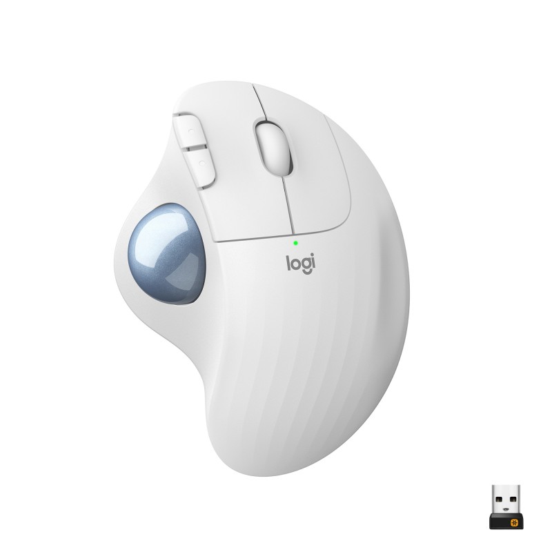 Logitech Ergo M575 mouse Ufficio Mano destra RF senza fili + Bluetooth Trackball 2000 DPI