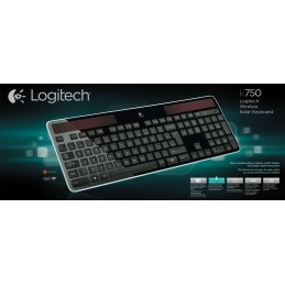 Logitech Wireless Solar Keyboard K750 tastiera RF Wireless QWERTY Spagnolo Nero