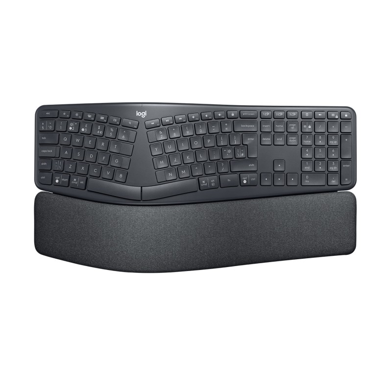 Logitech ERGO K860 - Tastatur - kabellos - 2.4 GHz, Bluetooth 5.0