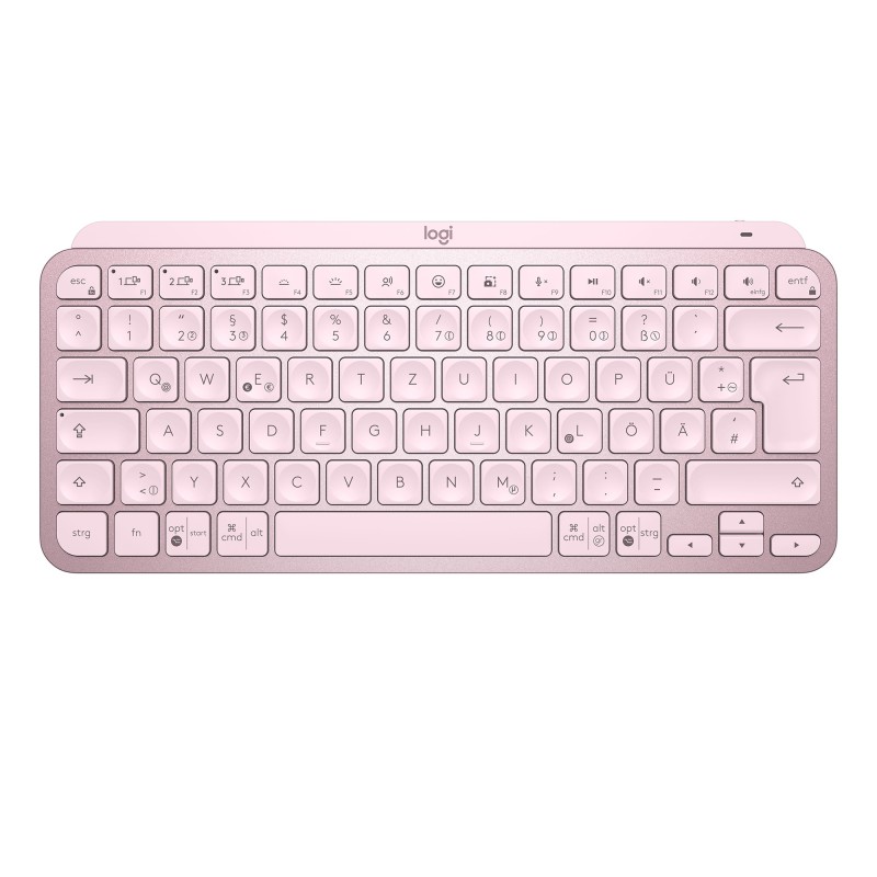Logitech MX Keys Mini tastiera RF senza fili + Bluetooth QWERTY Inglese Rosa