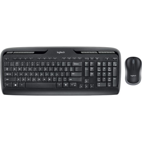 Logitech Wireless Combo MK330 tastiera Mouse incluso USB QWERTY Inglese UK Nero