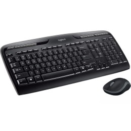 Logitech Wireless Combo MK330 tastiera Mouse incluso USB QWERTY Inglese UK Nero