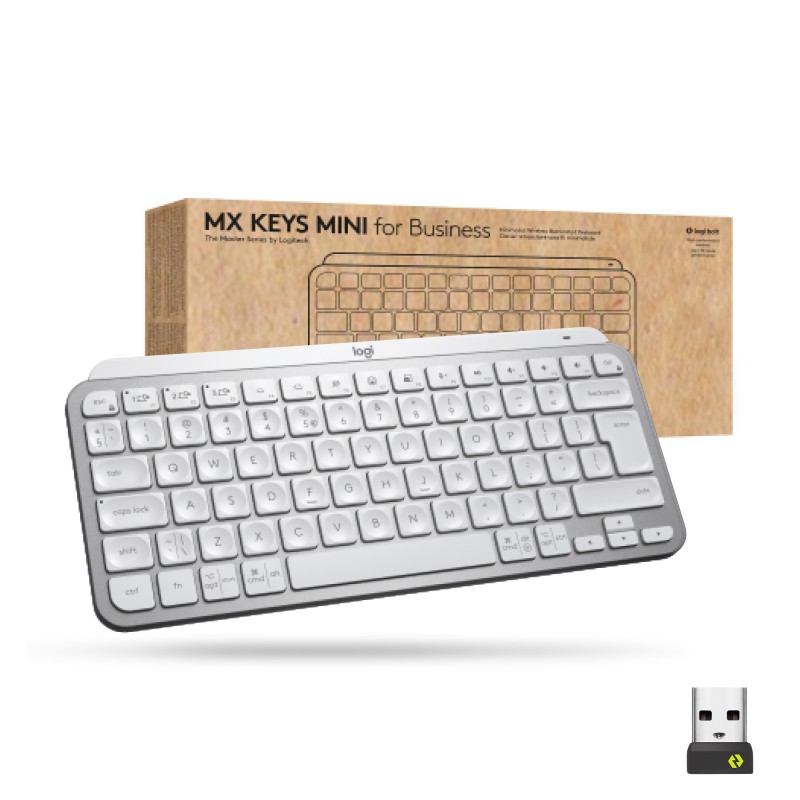 Logitech Mx Keys Mini For Business tastiera RF senza fili + Bluetooth QWERTY Inglese Grigio