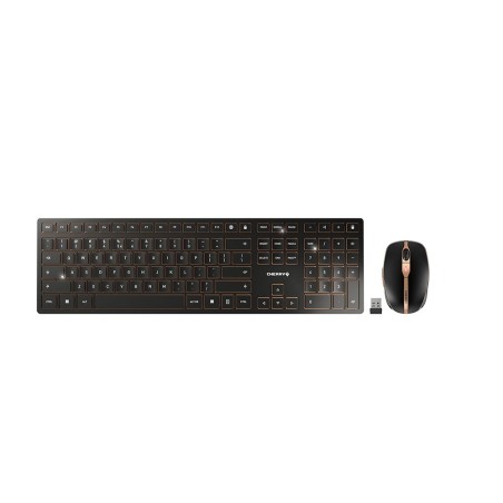 CHERRY DW 9100 SLIM tastiera Mouse incluso RF senza fili + Bluetooth QWERTY Inglese US Nero