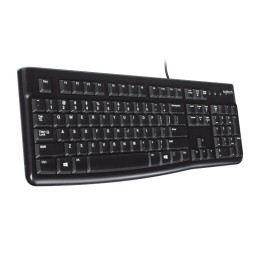 Logitech K120 Corded Keyboard tastiera USB QWERTY Inglese UK Nero