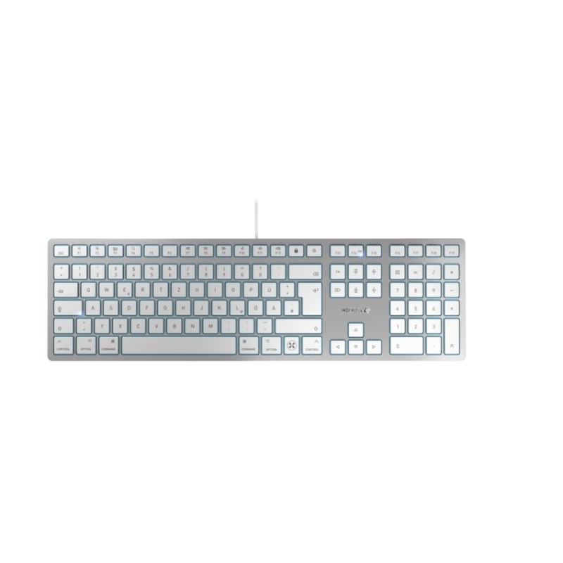 CHERRY KC 6000C FOR MAC tastiera USB QWERTZ Tedesco Argento