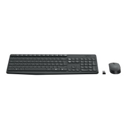 Logitech MK235 tastiera Mouse incluso USB QWERTZ Svizzere Grigio