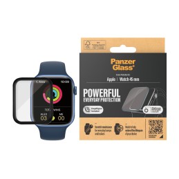 PanzerGlass PzGlss Apple Watch Series 7 44 mm Protezione per schermo Trasparente Vetro temperato, Poliuretano termoplastico